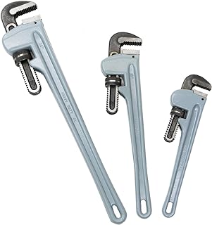 Stark USA 3PCS Aluminum Pipe Wrench Adjustable Jaw Plumbing Pipe Wrench (14" 18" 24" inch) Construction & Mechanics Wrench Set, 3-Pieces Set