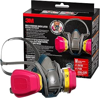 3M - 65023QLHA1-C Pro MultiPurpose Respirator with Quick Latch, Medium