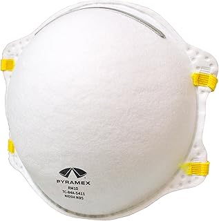 Pyramex RM10 N95 Particulate Dust Masks Cone Respirator Masks (20 Pack)