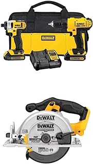 DEWALT DCK240C2 20v Lithium Drill Driver/Impact Combo Kit (1.3Ah) with 20V MAX Circular Saw