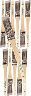 12PK 1 inch Angle Brush Premium Wall/Trim House Paint Brush Set Great for Professional Painter and Home Owners Painting Brushes for Cabinet Decks Fences Interior Exterior & Commercial Paintbrush.