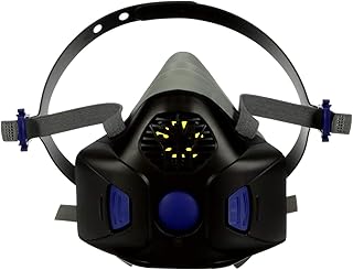 3M Respirator, Secure Click Half Face Reusable Respirator with Speaking Diaphragm and Push Button Seal Check, HF-803SD, Sweeping, Sanding, Grinding, Sawing, Dust, Large