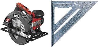 SKIL 15 Amp 7-1/4 Inch Circular Saw with Single Beam Laser Guide - 5280-01 & SWANSON Tool Co S0101 7 Inch Speed Square, Blue