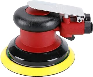 Professional Air Random Orbital Palm Sander, Heavy Duty Dual Action Pneumatic Sander with 1pc Backing Plate (5 inch)