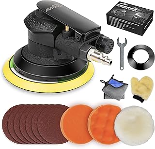 Autolock 5 Inche Air Random Orbital Sander, Pneumatic Palm Car Sander For Wood Polisher Metal, Auto Body Work, Da Sanders, Dual-action Sander(1pcs)