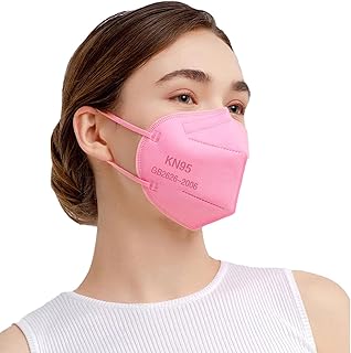 SAROULU 5-Layer Breathable Disposable KN95 Face Masks Respirator Cup Dust Safety Protection Mask