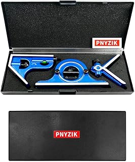 4PCS 12 Inch Combination Square Ruler Set Protractor Satin, 4-R Graduation, Ideal for Woodworking Metalworking Cabinets Joinery Steel Iron Case