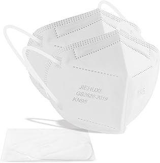KN95 Face Masks White 20 PCS Individually Wrapped Disposable Breathable 5-Layer Protection Cup Dust Mask