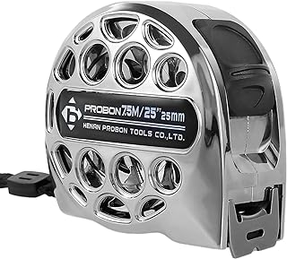 Tape Measure 25FT/7.5M Stainless Steel Measuring Tape Almighty Tools Waterproof Retractable Measure Ruler Cinta Metrica Handy Measurement Tape for Construction Household Woodworking