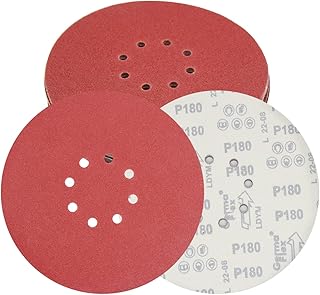 20 pcs 9 inch 8 Hole 180 Grit Drywall Sanding disc, 225mm Sand disc, Aluminum Oxide Drywall Sander Pads, Sandpaper Set for Power Drywall Sander