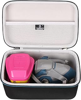 EVA Hard Case Compatible for 3M Half Facepiece Reusable Respirator 6200/07025(AAD)/6503QL and 3M P100 Respirator Cartridge/Filter 60923 Combo(CASE ONLY)