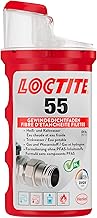 LOCTITE 55, Sealing Thread for Quick Seal, Threaded Gasket for Pipe Threads and Fittings, for Metal and Plastic Threads, 1 x 160 m