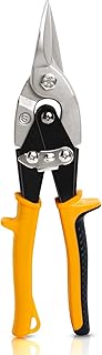 10 Inch Aviation Tin Snips, Heavy Duty Metal Cutter Shears for Cutting Sheet Metal, Straight Cut, Chrome Vanadium Steel