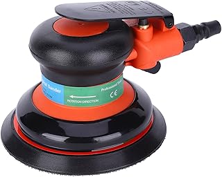 Air Palm Sander, 5 Inch Pneumatic Random Orbital Sander Air Polisher, Dual Action DA Sanding Tool with Alloy Housing, for Auto Body Paint Prep Polishing