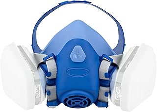 Parcil Safety UltraSeal Large Reusable Half-Face Respirator Mask | NIOSH-Approved | OV/P95 Protection, Standard Bayonet Cartridges