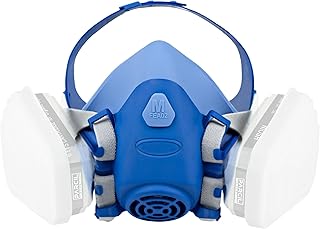 Parcil Safety UltraSeal Reusable Half-Face Respirator Mask | NIOSH-Approved | OV/P95 Protection, Standard Bayonet Cartridges