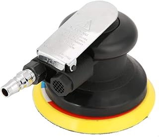 ViaGasaFamido Pneumatic Sander, 5 Inch Air Palm Orbital Sander Pneumatic Round Hand Sanding, Metal Grinding, Polishing, Rust Removal for, Random Orbit Sanders, ViaGasaFamidoi3funebgga