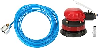 Air Sander, Random Orbital Sander, 5 Inch Air Palm Polisher, Pneumatic Grinding Machine, Adjustable Speed for Car, Wood, Metal Polishing Kit, Automotive Tools