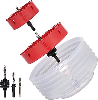 6-Inch & 4-Inch Hole Saw for Recessed Lights and Can Lights - Bi-Metal 4 & 6 Hole Saw with Dust Bowl for 95% Dust Colletcion - Drill Hole Cutter Kit for Wood, Ceiling, Plastic and Metal