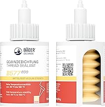 Thread Sealant B577Eco Medium Strength Yellow 50ml Bottle - High Temp Gasket Sealant, Fluorescent - Works on All Metals and Threads, for Large Threads - Made in Germany