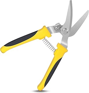 Tin Snips for Cutting Metal Sheet, Upgrade Heavy Duty Aviation Tin Snips with Sharp Stainless Steel Blade, Professional 8IN Straight Cut Metal Snips for Sheet Metal, Aluminum, Cardboard, Cable