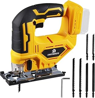 Cordless Jig Saw Compatible with Dewalt 20V Max Battery, Brushless Jigsaw For 3 Orbital Settings, 3200RPM, 0-45° Bevel Cuts, Jigsaw Tool with LED Light (Battery Not Included)