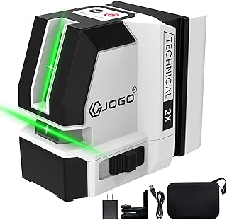 Laser Level Self Leveling, 100Ft Dual-Module High Brightness Green Cross Line Laser, 180° Vertical Line Control, 6000mAh Type-C Rechargeable Battery, Laser Leveler Tool for Picture Hanging