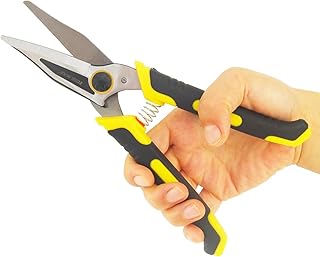 9 Inch Aviation Tin Snips Heavy Duty Shears Straight Metal Cutter with Comfort Grip and Stainless Steel Blades Multifunction Cutting of Cable Wires,Thin Iron,Cardboard etc