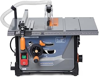 Table Saw 15Amp 2000W 8.5 Inch Jobsite Table Saw with Vacuum Function, 5000RPM Cutting Speed, Compact, High Cutting Precision, 98% Vacuuming Rate, for Professional Woodworker, DIY Enthusiast