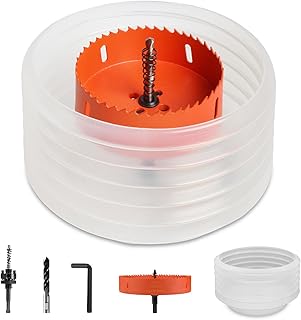 Storystore 4 inch Hole Saw for Recessed Lights,Hole Saw Kit with Dust Bowl, Drill Bit for Wood Metal Plastic,Bi-Metal Drywall Saw, Hole Cutter for Clean and Precise Cuts