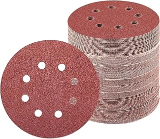 100PCS 5 Inch Sanding Discs Set, 240 Grit Round Sanding Discs Hook and Loop Sandpaper for Random Orbital Sander