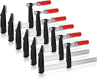 6PCS Bar Clamps for Woodworking Release Quickly Wood Clamps 12 Inch Steel F Clamp Wood Working Clamps Sets for Woodworking, Metalworking, DIY