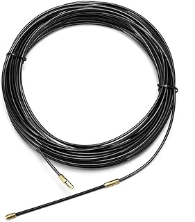 Fish Tape 3mm 5/10/15/20/25/30/35/40M Cable Push Puller Black Fiberglass Electric Guide Device Duct Rodder Fish Tape Wall Wire Conduit(35m)
