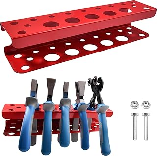 SPEEDWOX Magnetic Screwdriver Holder Heavy Duty Pliers Metal Screwdriver Organizer Rack Magnetic Tool Holder Wall Mount Garage Organizer for Plier Shears Garage Tool Cart Pegboards Workbench