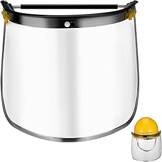 VALICLUD Transparent Protective Visor for Hard Hat Face for Grinding Polishing Cutting Safety Shield for Construction and Woodworking