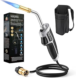 Propane Torch Head, Blow Torch with Included Holster and 5ft Hose, Trigger Start Propane Torch for Brazing, Soldering, DIY(Propane Cylinder Not Included)