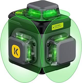 Fanttik D12 Ace Laser Level 360 Self Leveling, 3x360° Rechargeable 3D Green Cross Laser, Outdoor Pulse Mode, IP54 Durable, Easy to Use for Construction and Picture Hanging