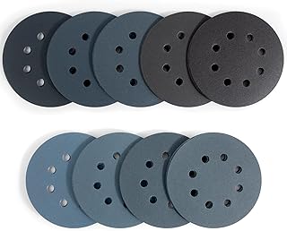 Viaky 36-Piece Hook and Loop Sanding Discs Set 125mm 5-Inch 8-Hole Sandpaper Include 240 400 600 800 1000 1200 1500 2000 3000 Grits for Random Orbital Sander