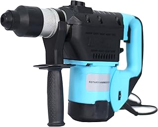Rotary Hammer 1100W 1-1/2" SDS Plus Rotary Hammer Drill 3 Functions for Concrete, Drill Bits and Chisels Included (Black+Blue)