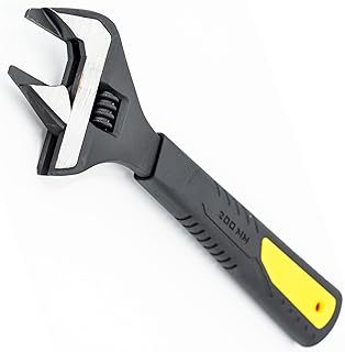 C.K Tools Slim Jaw Adjustable Wrench 200mm for Electricians, SWA Glands & Locking Nuts, 2.5mm Angled, 39mm Capacity, 15° Offset Head, Chrome Vanadium, Adjustable Spanner, Corrosion Resistant, CK T4766