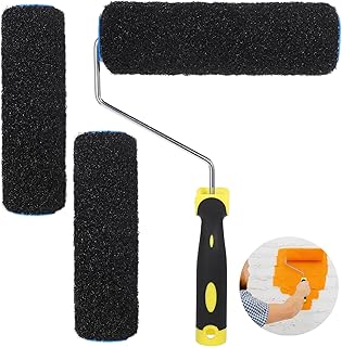 3 Pack Drywall Compound Roller Covers, 9 Frame and Handle Set for Perfect Application On Drywall Surfaces