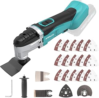18V Oscillating MultiTool Cordless,18000RPM 6 Variable Speed Multi Tool for Cutting Wood Drywall Nails Remove Grout & Sanding(Tool Only)