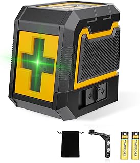 Laser-Level, Green Cross Line Lazer Level Self-Leveling, Lazer Leveler Tool for Picture Hanging Construction Floor Tile Wall Home Renovation, Indoor Project
