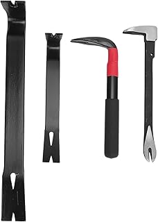 4 Pcs Nail Puller Pry Bar Set High Hardness Manganese Steel Nail Puller Flat Crowbar for Home Decoration Woodworking Demolition