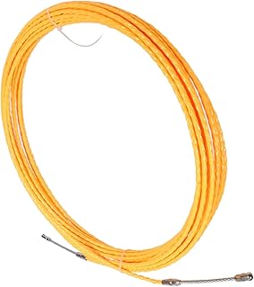 Yellow Fiberglass Fish Tape 3mm Diameter 10-50m For Electrical Wire Conduit Pulling(10Meter)
