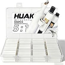5:1 Heat Shrink Tubing Kit 500 PCS, Industry-Leading 5:1 Ratio Shrink Wrap Tubing Adhesive Lined, Heat Shrink Wire Connectors, Marine Grade Dual Wall, Waterproof Electrical Wire Tube Connectors(White)