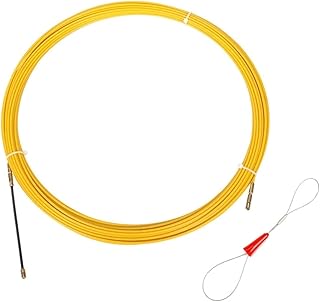 Electrical Fish Tape 3-6mm 5-30m Orange Fiberglass Kit For Through Wall Cable Pulling(Inner Diameter 3mm,5m)