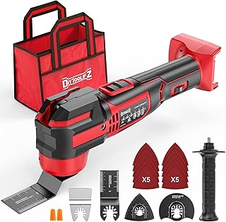 Cordless Oscillating Tool Compatible with Milwaukee 18V Battery(No Battery), 21,000 OPM Upgraded Brushless 18V Oscillating Multi-tool with 6 Speed, LED Light, DIYtoolifz 4.5° Oscillating Tool for Wood