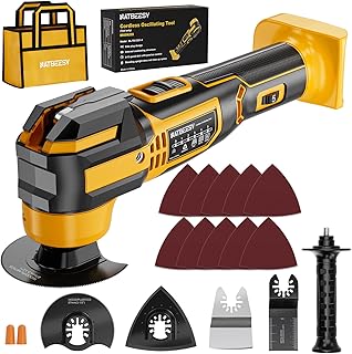Upgraded Oscillating Multi-Tool Compatible with DeWalt 20V Battery, Cordless Oscillating Tool with Multi-Damp Suspension System, Brushless Motor, 21000 OPM & 4.5°Swing for Fast Smooth Cutting