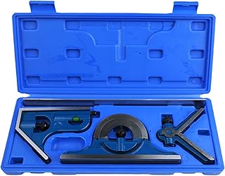 12 Inch Combination Square Set, 4-Piece Precision Engineer Square with Protractor & Center Finder, Hardened Steel Ruler, 4R Graduation for Woodworking & Metalworking